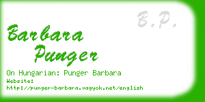 barbara punger business card